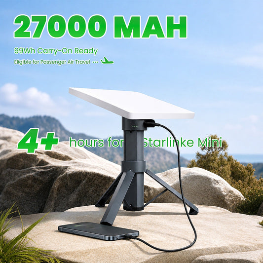 AerolinkGear 27000mAh Battery Tripod Mount for Starlink Mini