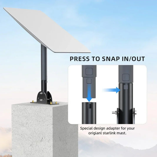Adjustable Roof Pole Mount for Starlink Gen 2 view 2
