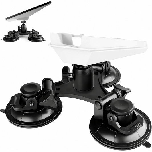 AerolinkGear Triple-Cup Wide-Base Suction Mount for Starlink Mini