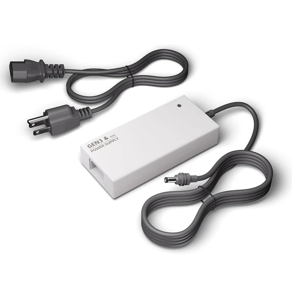 AC power adapter prepared for a Starlink Mini RV remote-work setup