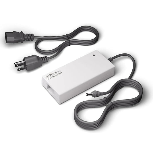 AC power adapter prepared for a Starlink Mini RV remote-work setup