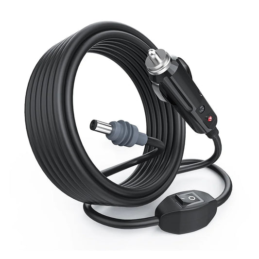 Vehicle power adapter prepared for a Starlink Mini car outlet test