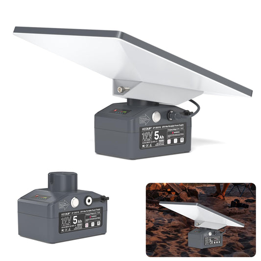 Portable power option prepared for a stationary Starlink Mini outdoor market checkout setup