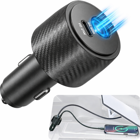 Vehicle power adapter option for a parked Starlink Mini setup