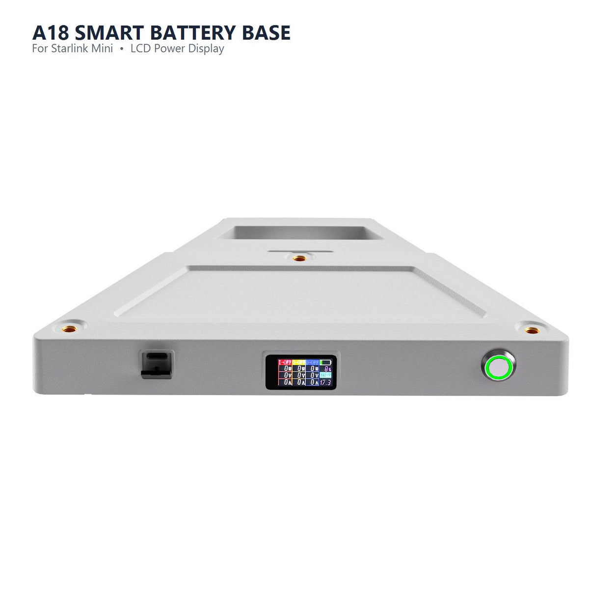 AerolinkGear A18 99Wh smart battery base for Starlink Mini with LCD power display