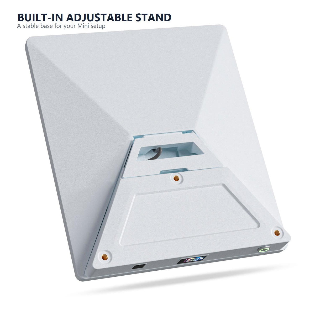 AerolinkGear A18 battery base adjustable support stand detail for Starlink Mini