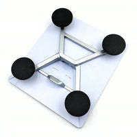 Top view of the four-magnet aluminum roof bracket for Starlink Mini V4