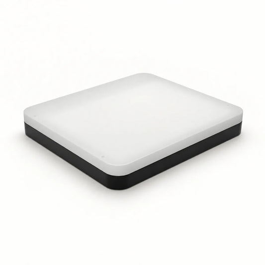 White AeroLinkGear protective case for Starlink Mini shown at a three-quarter angle on a white studio background.