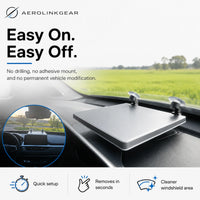 AerolinkGear Starlink Mini Glass Dock | Adjustable Dual-Cup Vehicle Mount