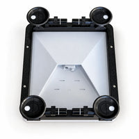 Starlink Mini protective case underside with four black suction-cup mounting assemblies.