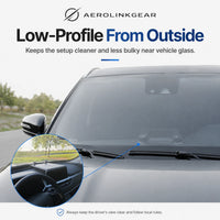 AerolinkGear Starlink Mini Glass Dock | Adjustable Dual-Cup Vehicle Mount