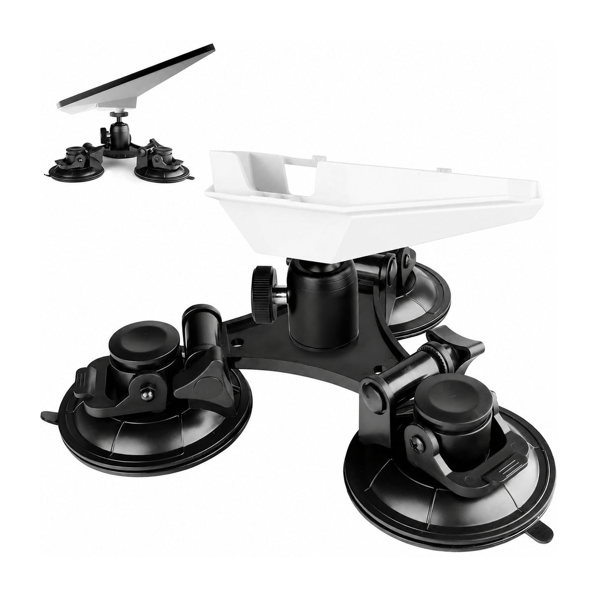 AeroLinkGear triple-suction wide-base mount for Starlink Mini