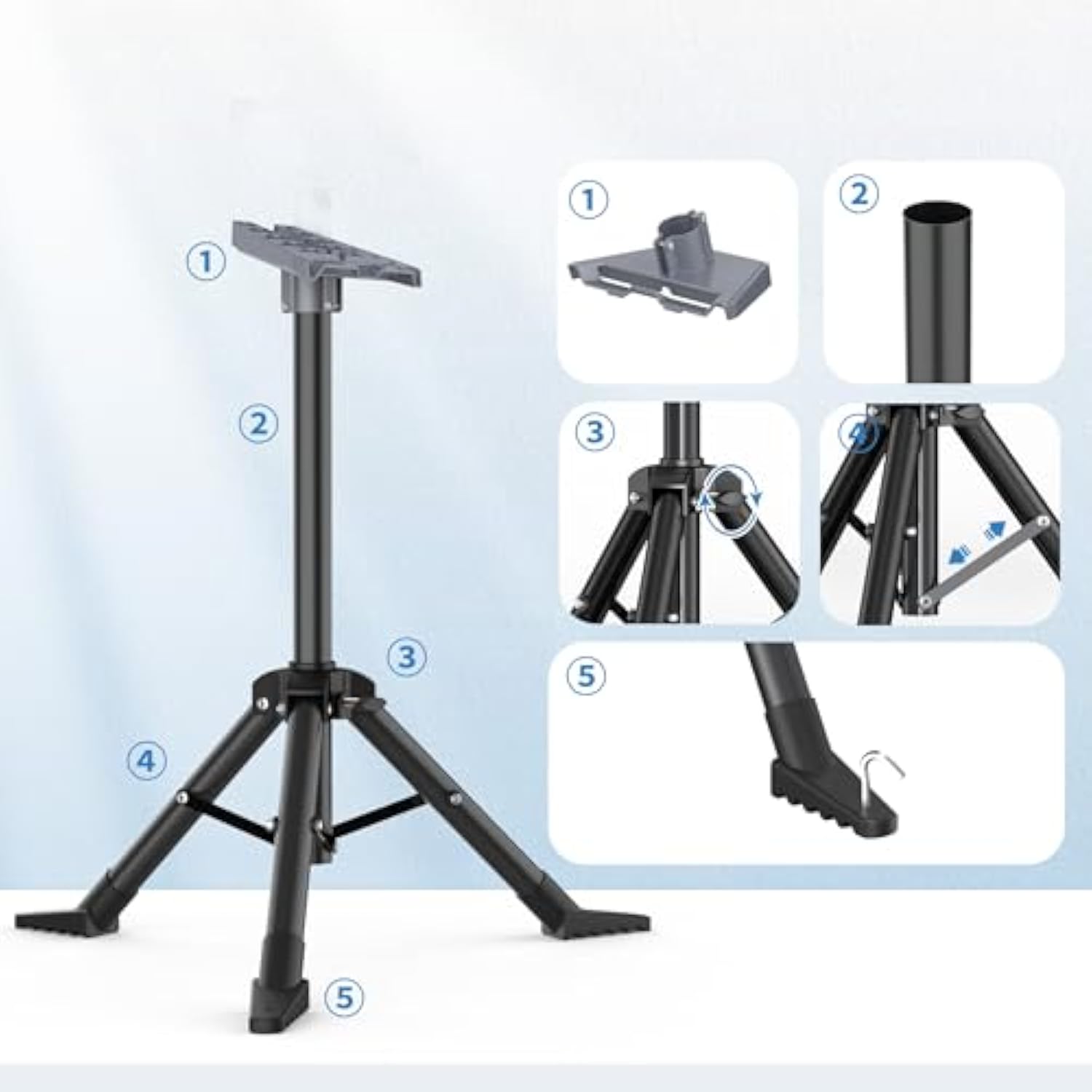 Adjustable Tripod Mount for Starlink Gen 3 Outdoor v2 view 4