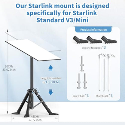Adjustable Tripod Mount for Starlink Gen 3 Outdoor v2
