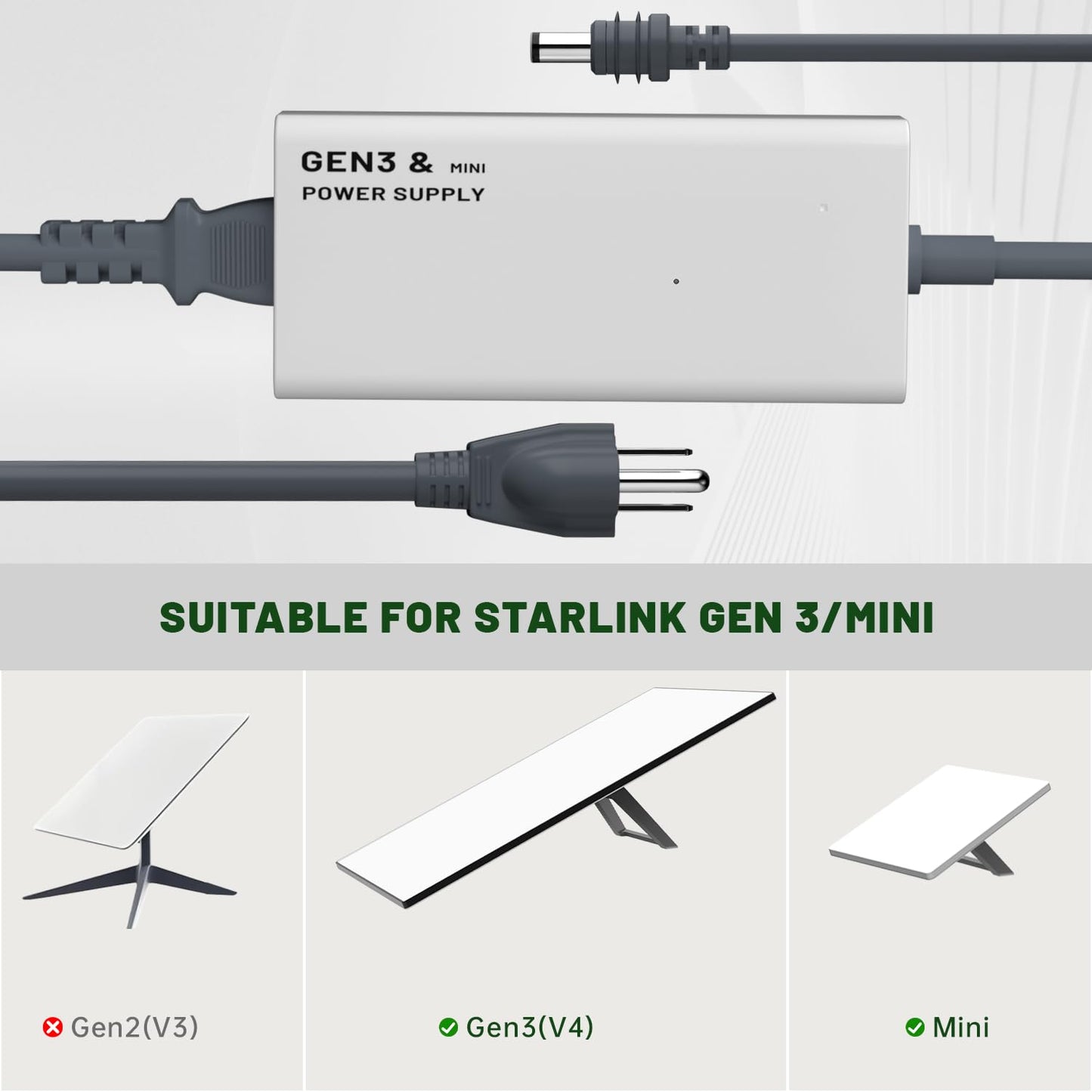 48V Power Supply Adapter for Starlink Gen 3 & Mini view 6