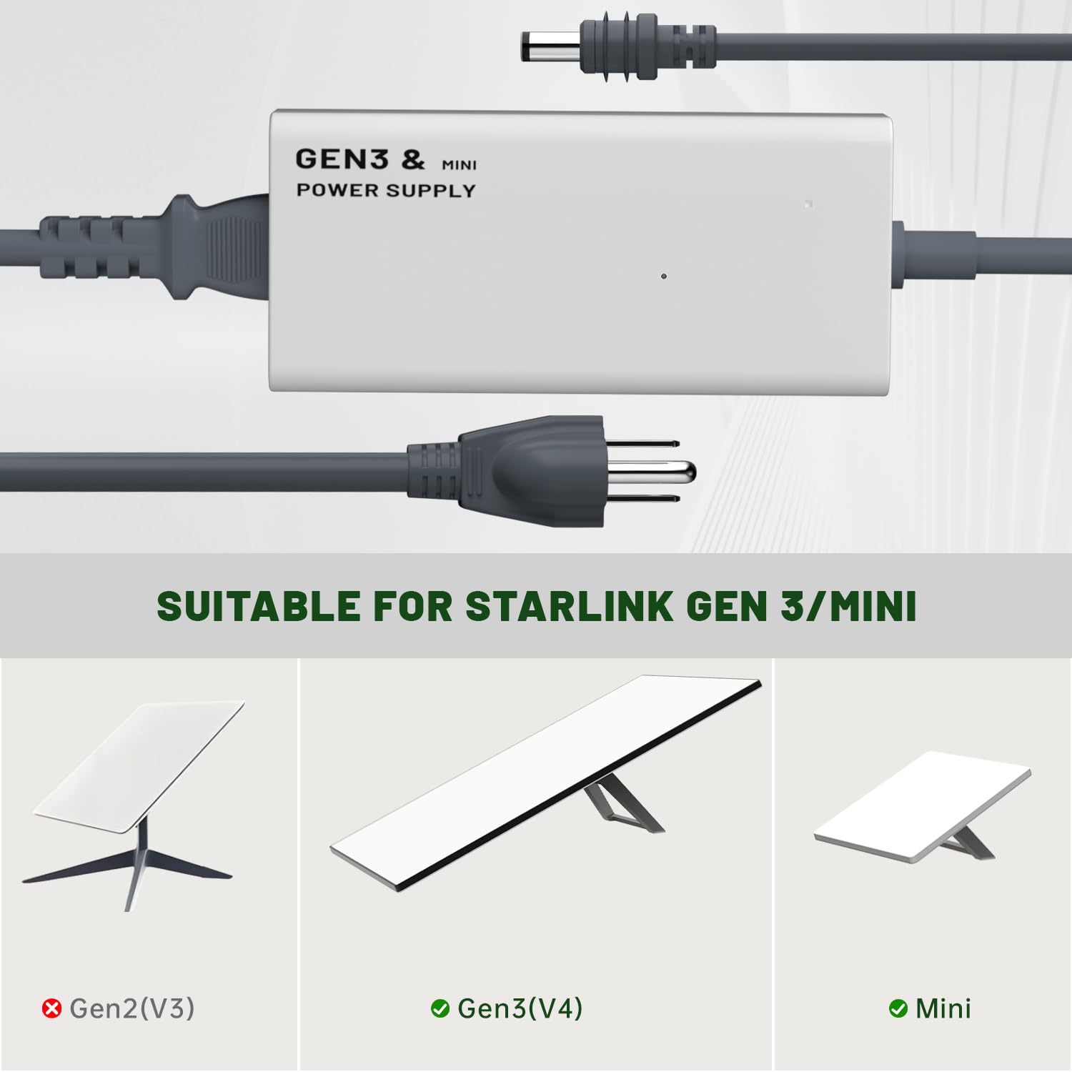 48V Power Supply Adapter for Starlink Gen 3 & Mini view 6