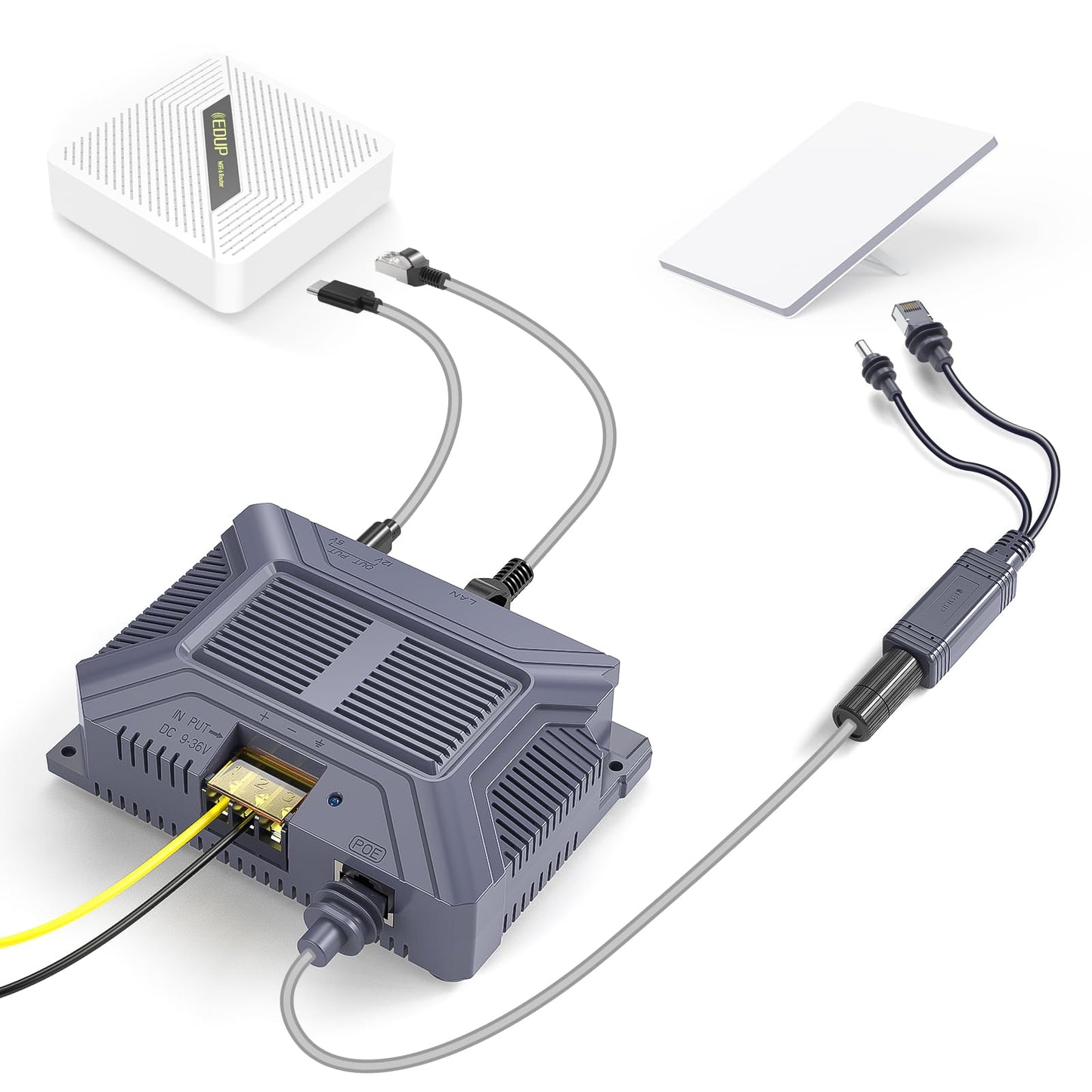 PoE Injector & Ethernet Adapter for Starlink Mini v2