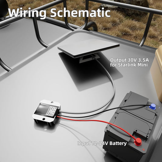 Starlink Mini 12V Car Adapter to 30V Boost Converter