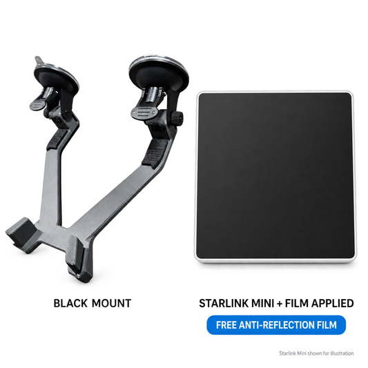 AerolinkGear Starlink Mini Glass Dock | Adjustable Dual-Cup Vehicle Mount
