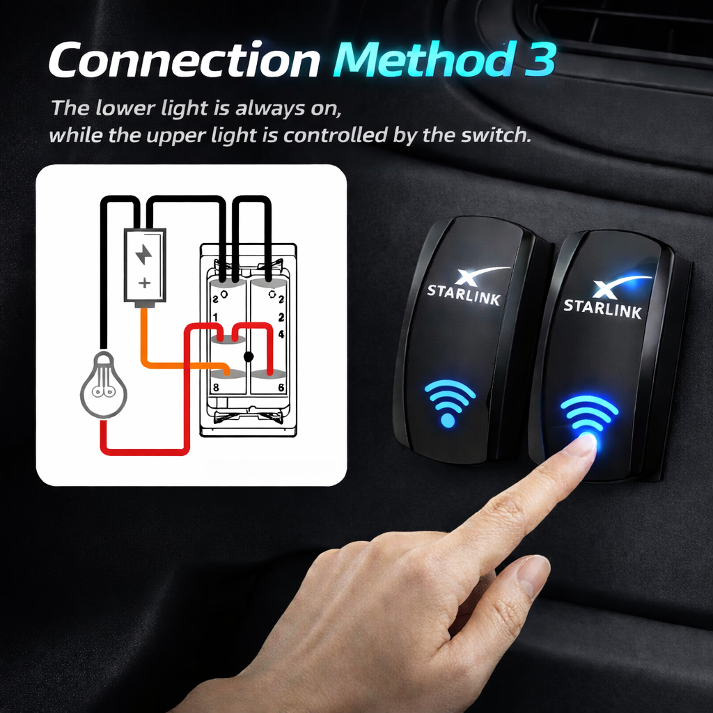 AerolinkGear Rocker Power Switch 12V for Starlink Mini view 6
