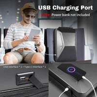 AerolinkGear Cybervault Backpack 2.0 - Anti-Theft, USB Charging, Hard-Shell Travel Backpack