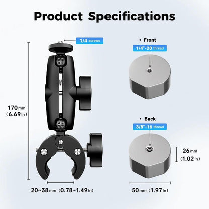AerolinkGear Starlink Mini Mount Kit - Compatible with Truck Bars Van Racks and Roof Rails