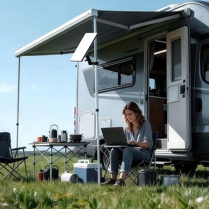 AerolinkGear Mount Kit for Starlink Mini - Installed on Roof Rack Camping Setup
