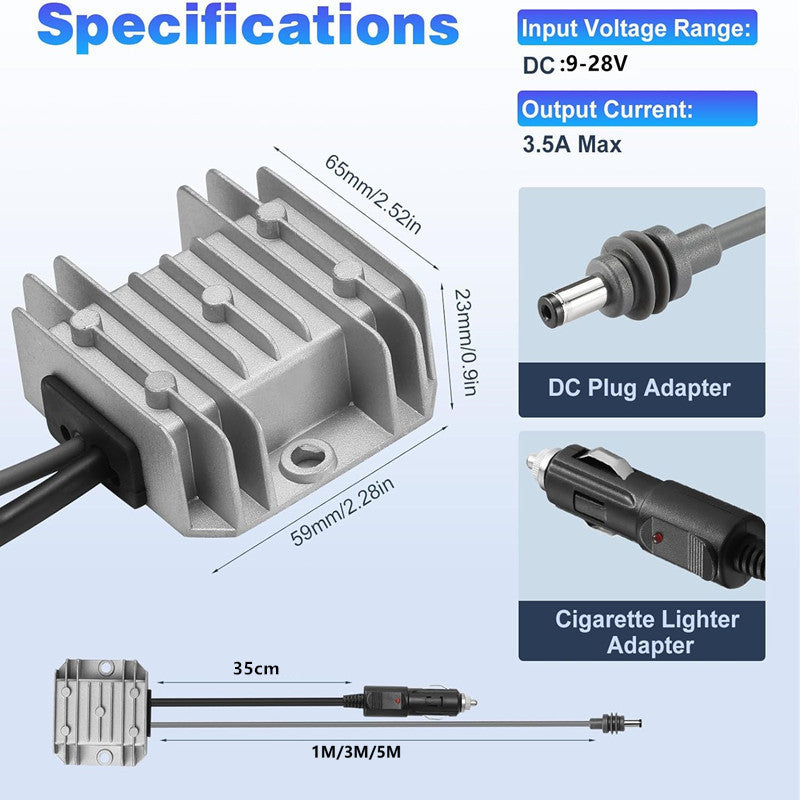 AerolinkGear DC Power Converter 12V for Starlink Mini view 2