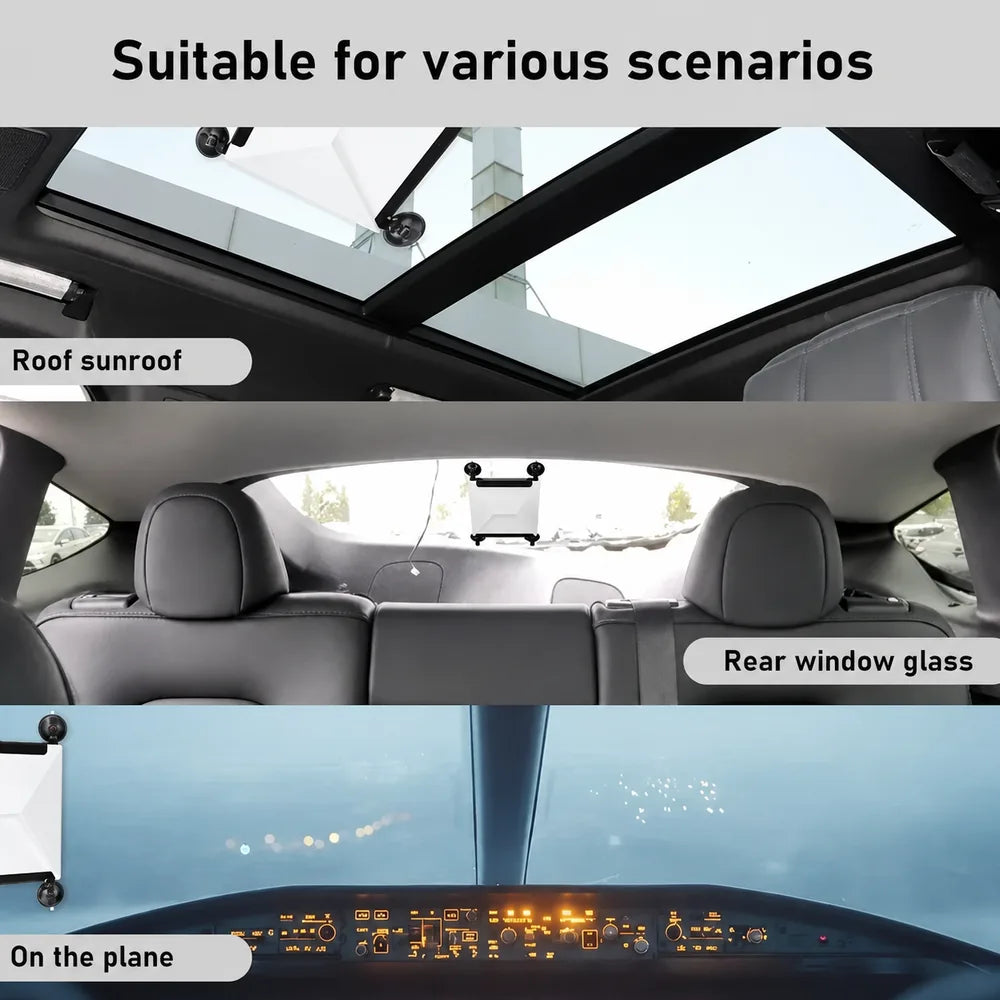 AerolinkGear Four-Cup Car Window Suction Mount for Starlink Mini