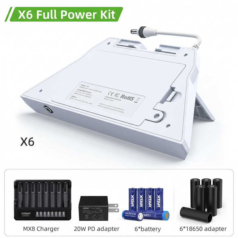 AerolinkGear X6 extra 21700 battery set for Starlink Mini