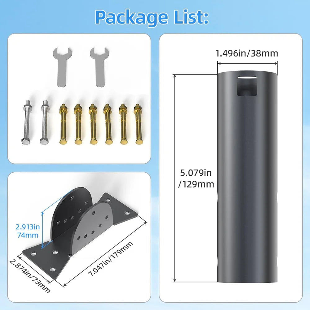 Adjustable Roof Pole Mount for Starlink Gen 2 view 4