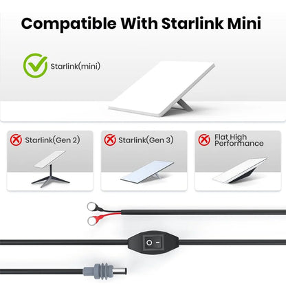 Starlink Mini DC Cable with Switch 10FT O-Ring view 6