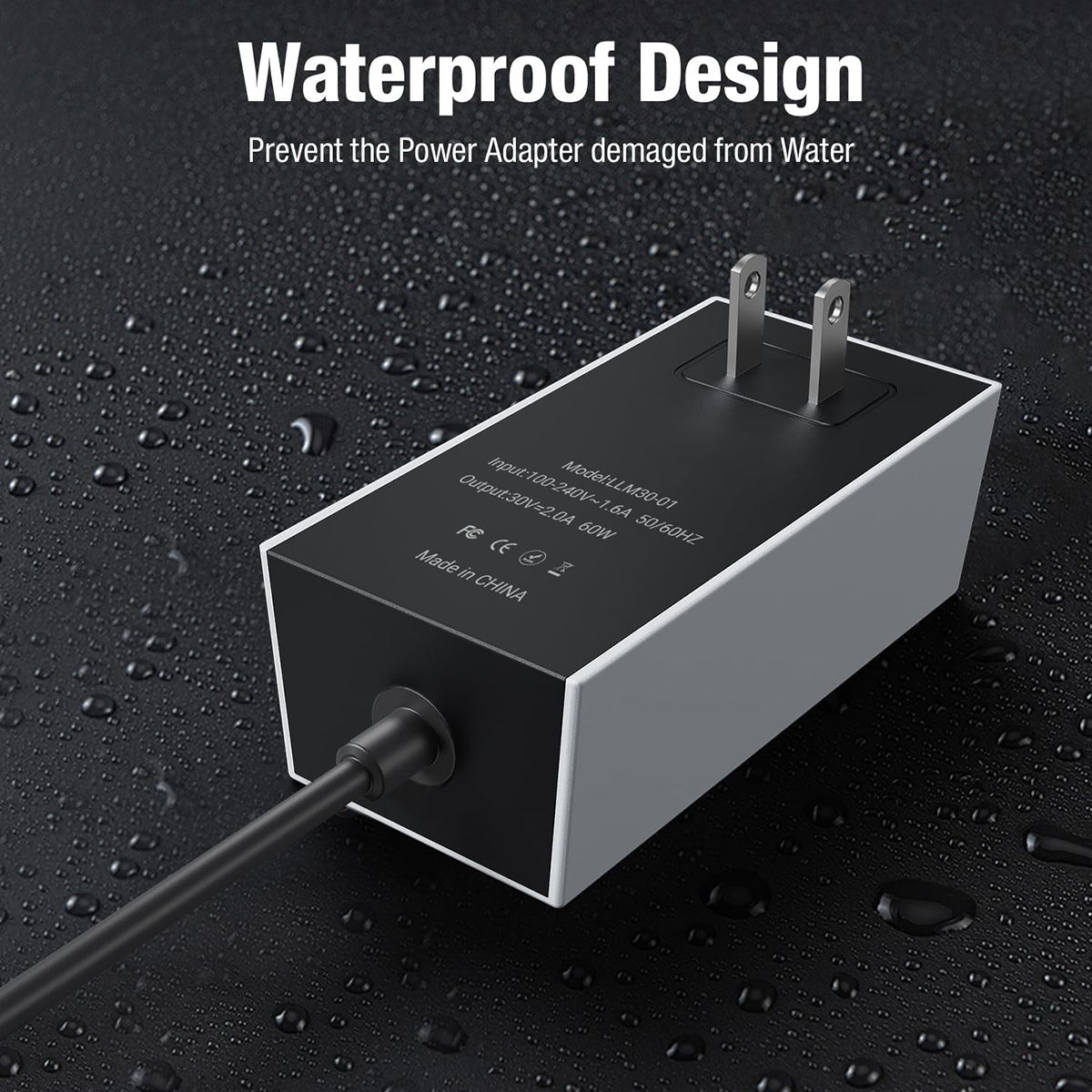 60W AC Power Adapter for Starlink Mini 30V 2A Wall view 2