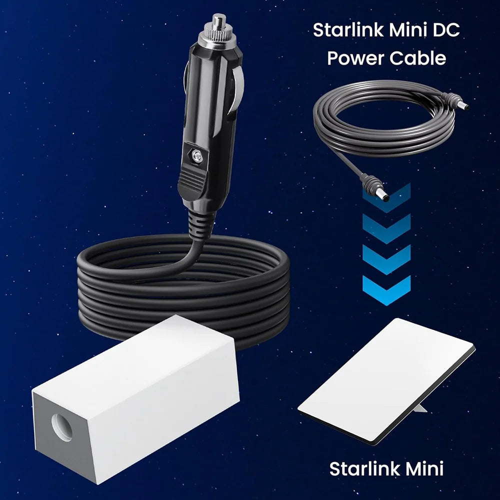 Starlink Mini Car Charger Adapter 12V DC Power view 3