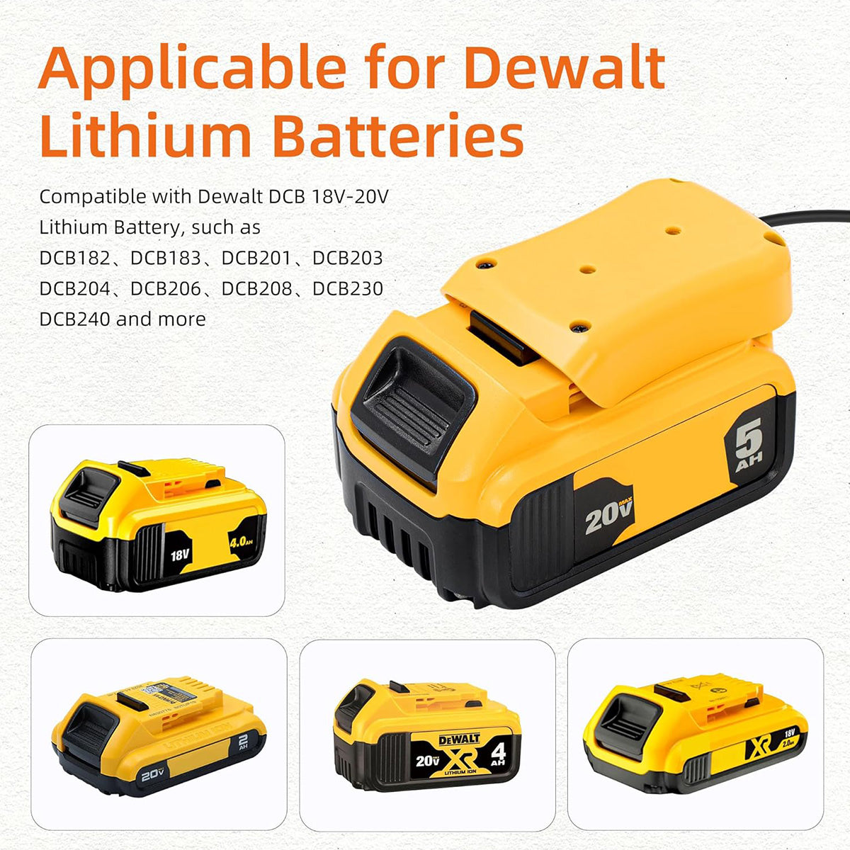 DeWalt Battery Adapter for Starlink Mini DC Cable view 3
