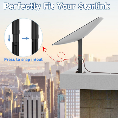 Carbon Steel Roof Mount for Starlink Gen 2 Heavy Duty view 2