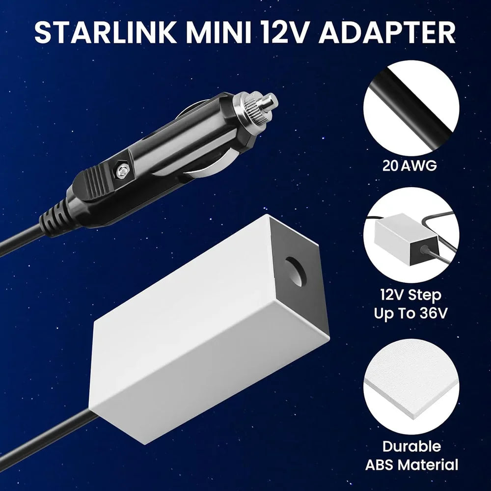 Starlink Mini Car Charger Adapter 12V DC Power view 4