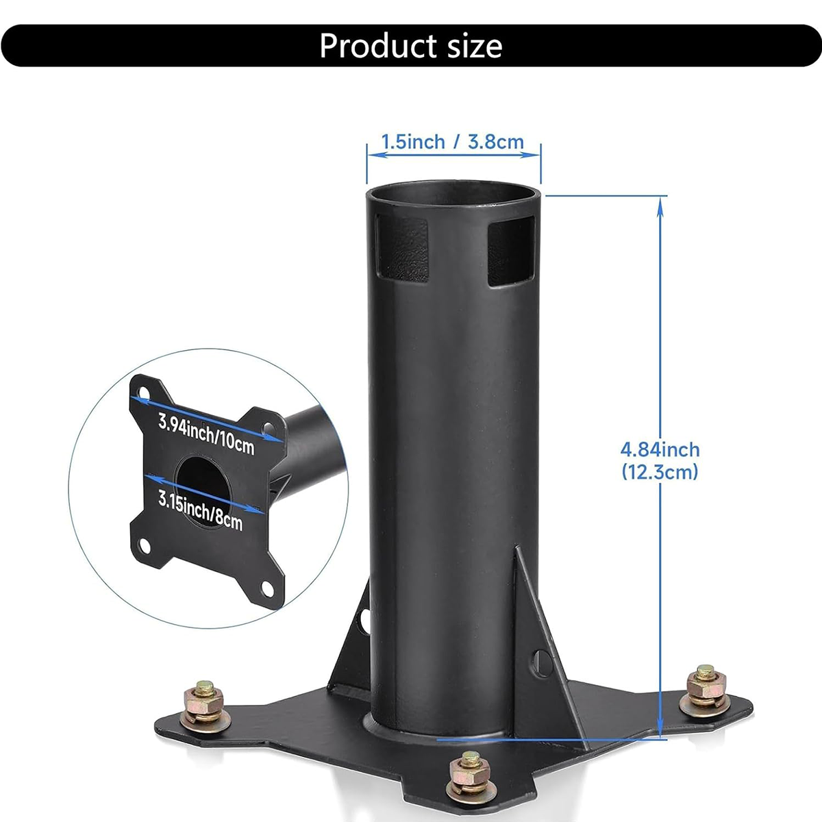Carbon Steel Roof Mount for Starlink Gen 2 Heavy Duty view 3