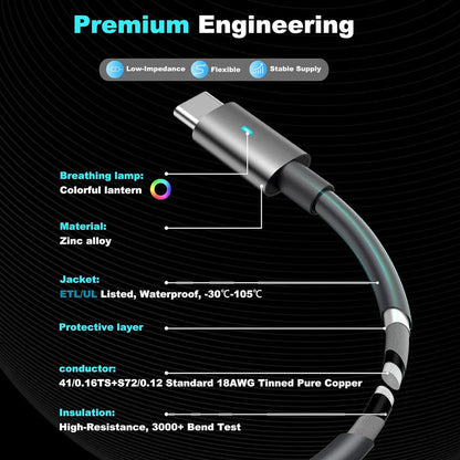 USB-C to DC Cable with LED for Starlink Mini PD view 4