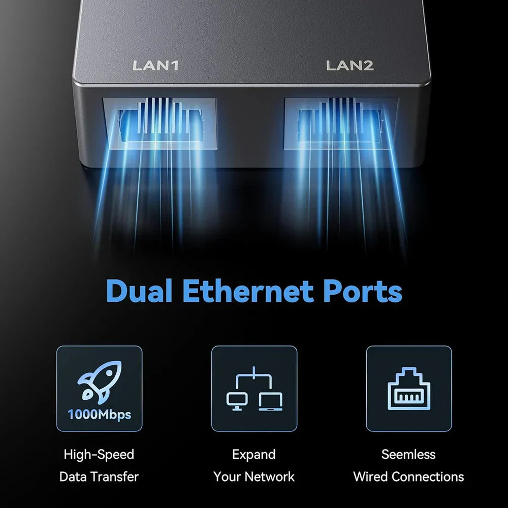 Dual-Port Ethernet Adapter for Starlink Gen 2 RJ45 view 4