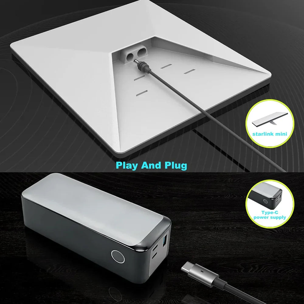 USB-C to DC Cable with LED for Starlink Mini PD view 5