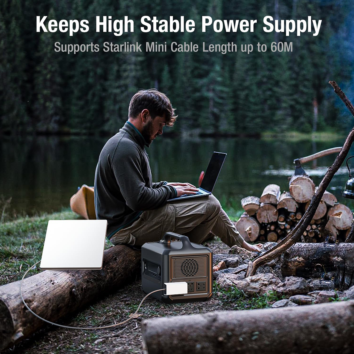 60W AC Power Adapter for Starlink Mini 30V 2A Wall view 6
