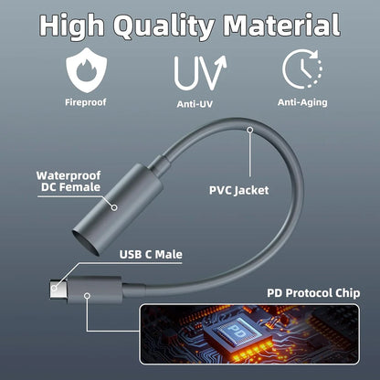 USB-C to DC Power Cable for Starlink Mini PD Chip view 3