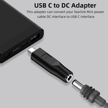 USB-C to DC Adapter Cable for Starlink Mini
