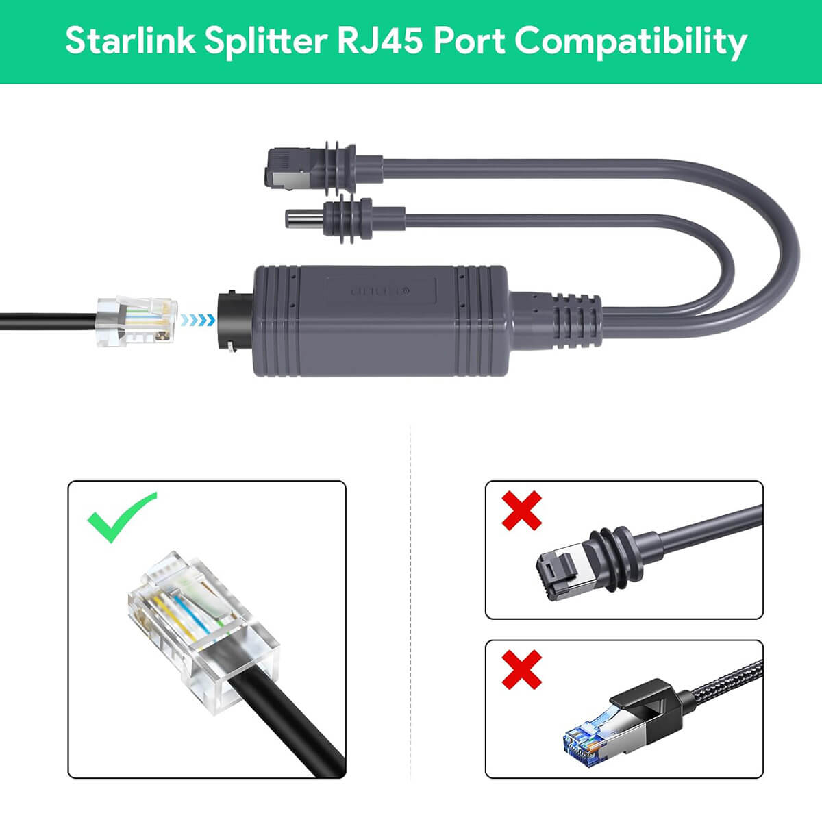 PoE Injector & Ethernet Adapter for Starlink Mini view 6