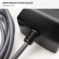 Reinforced strain relief and 18 AWG PVC cable on the M18-compatible DC5521 power cable