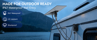 Outdoor RV wall entry with protective caps and sealed connections
